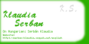 klaudia serban business card
