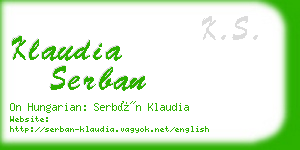 klaudia serban business card